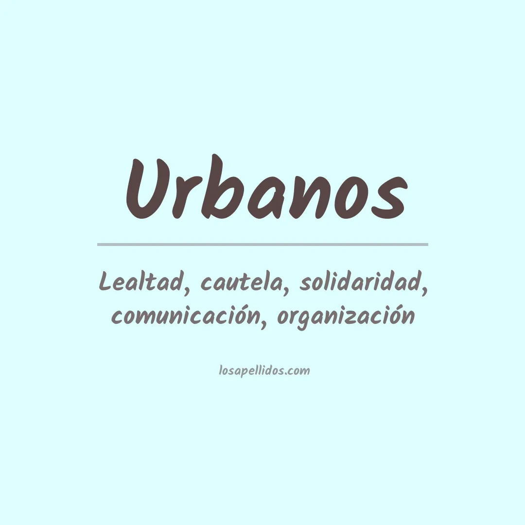 Significado del Apellido Urbanos
