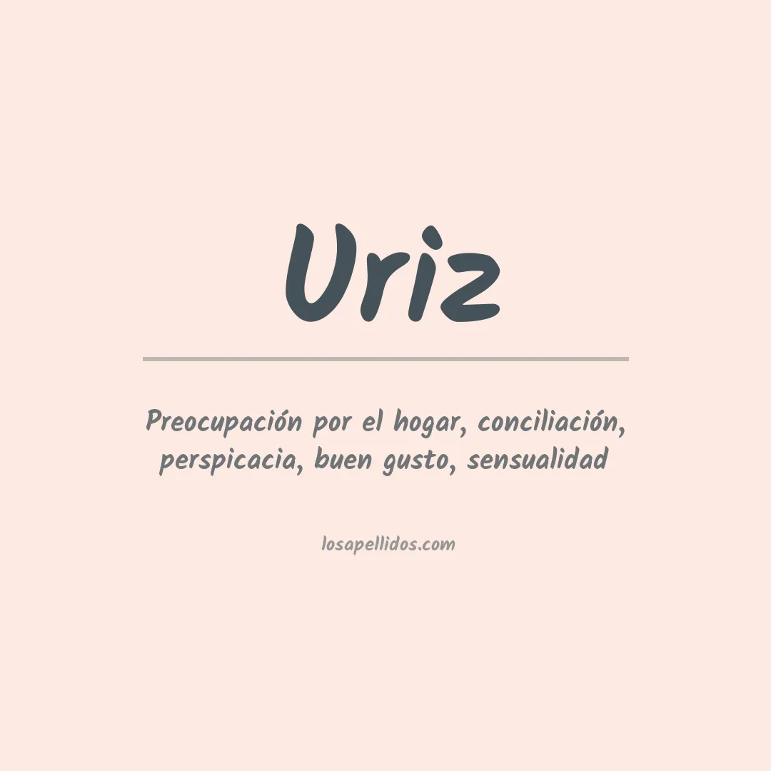 Significado del Apellido Uriz