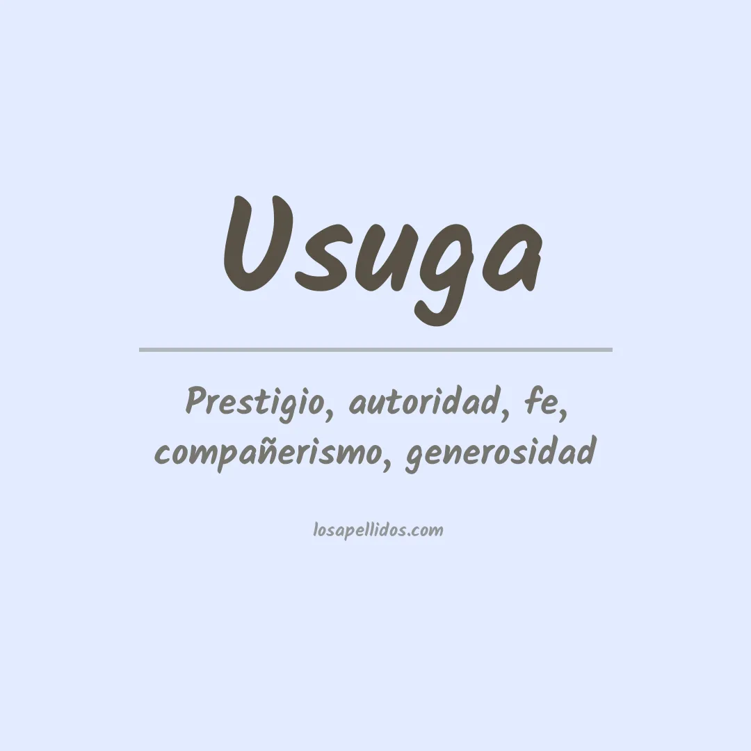 Significado del Apellido Usuga