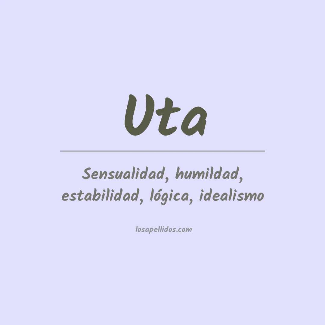 Significado del Apellido Uta