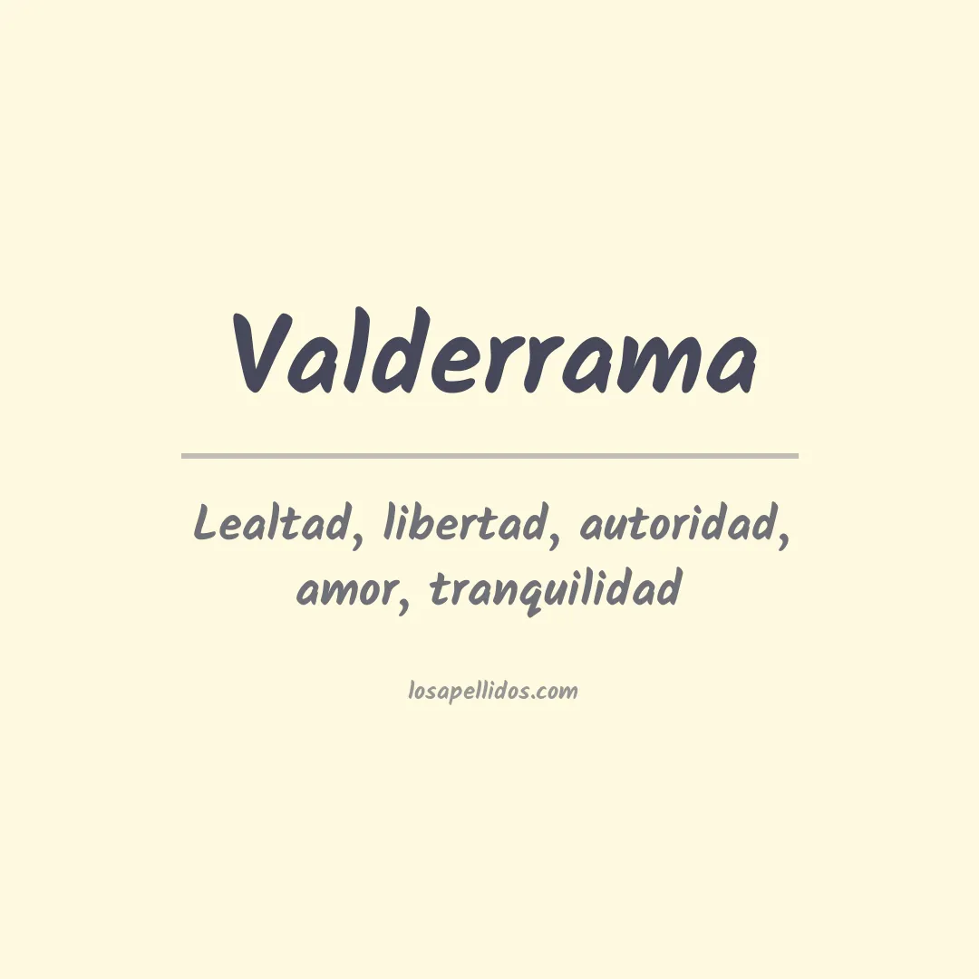 Significado del Apellido Valderrama