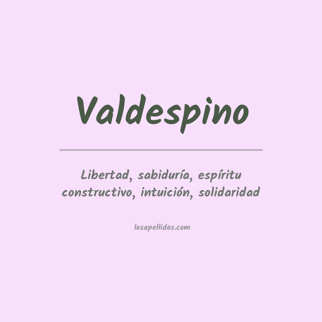 Significado del Apellido Valdespino