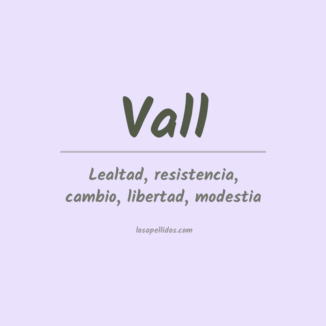 Significado del Apellido Vall