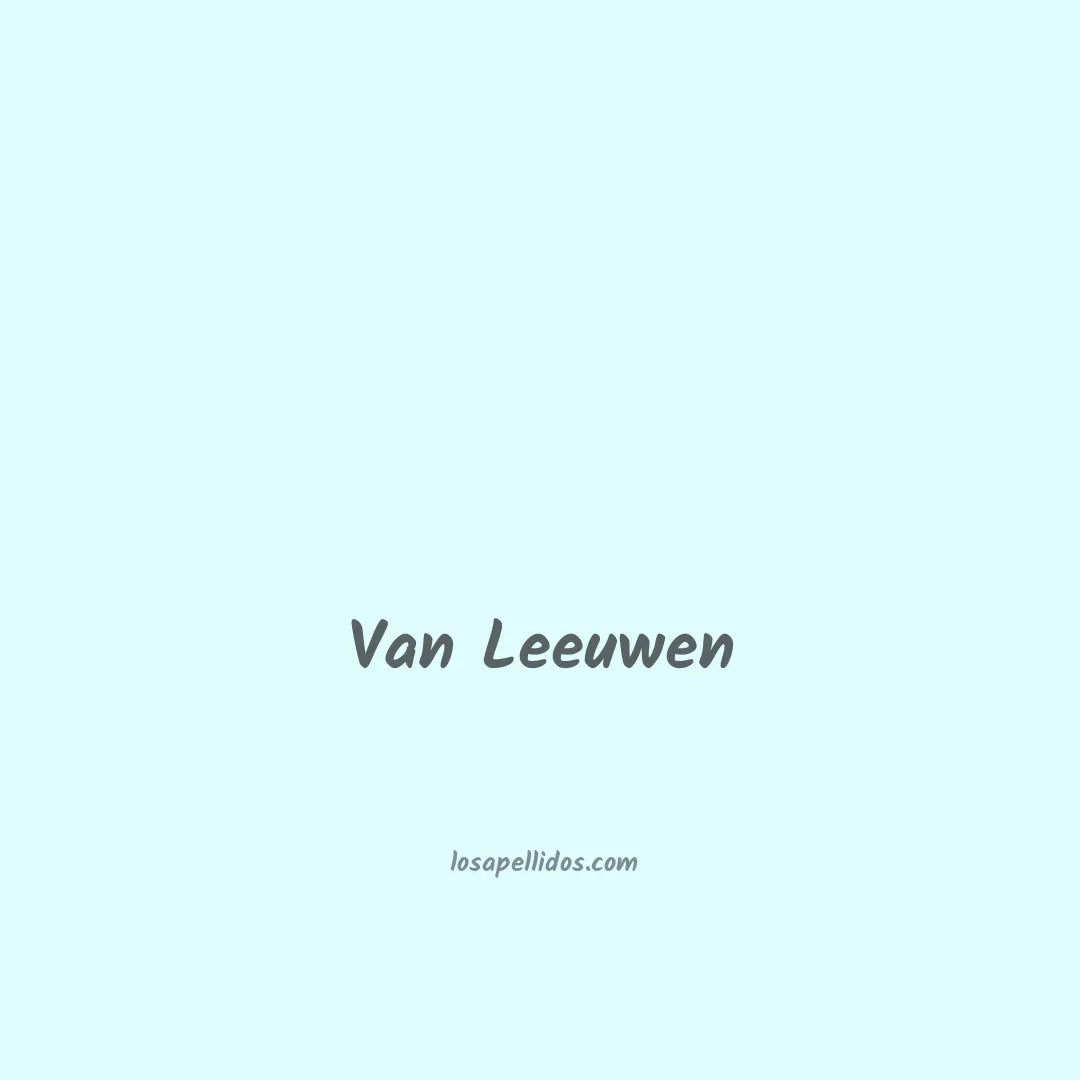 Van leeuwen en chino