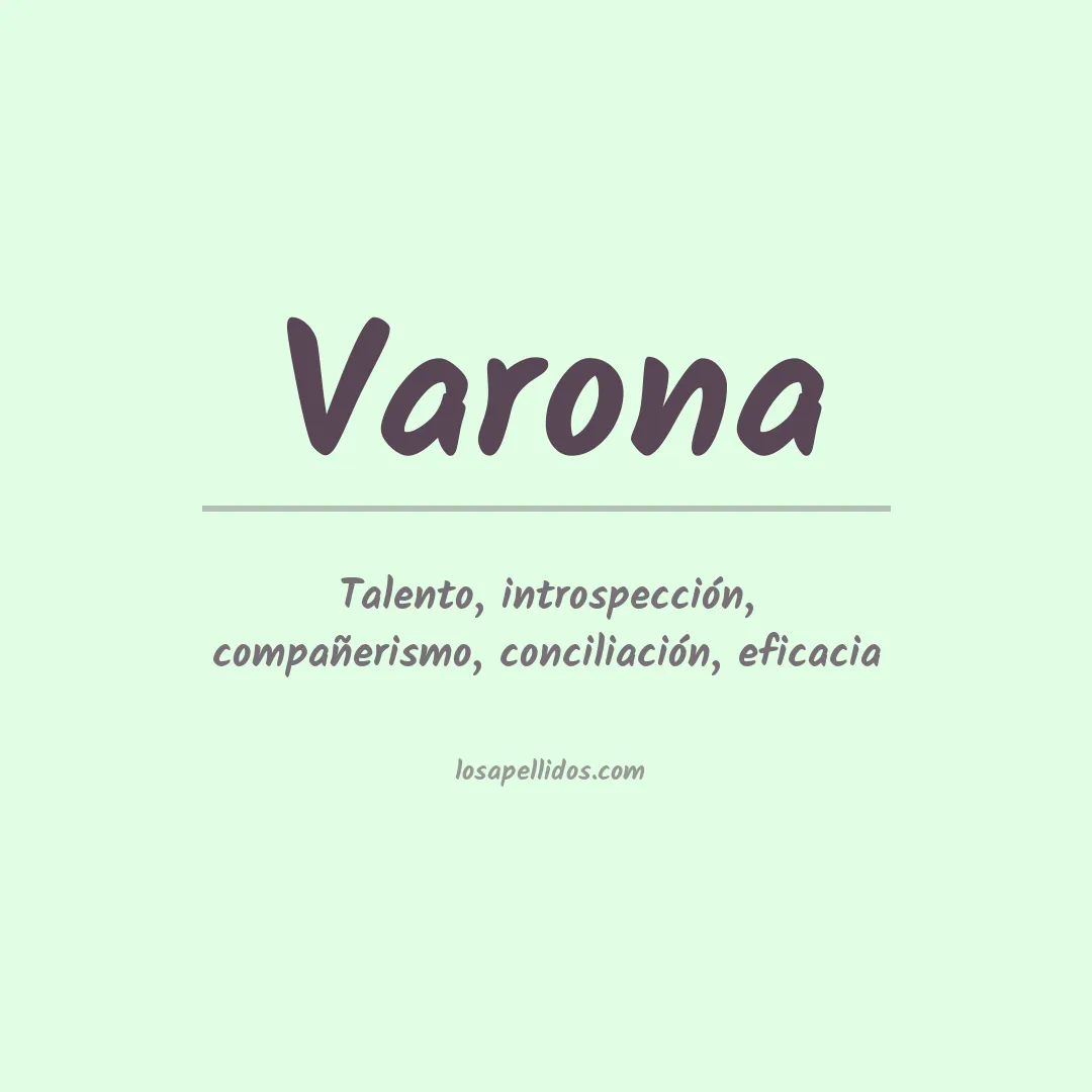 Significado del Apellido Varona
