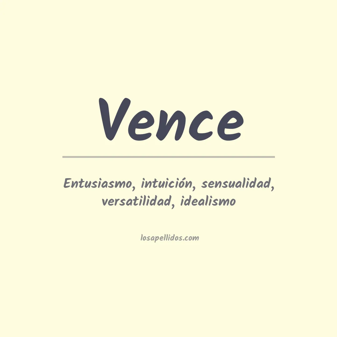 Significado del Apellido Vence
