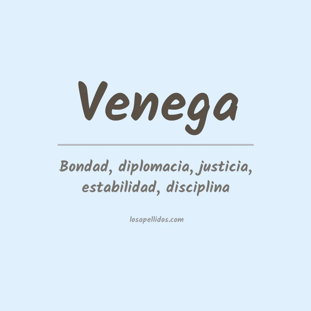 Significado del Apellido Venega