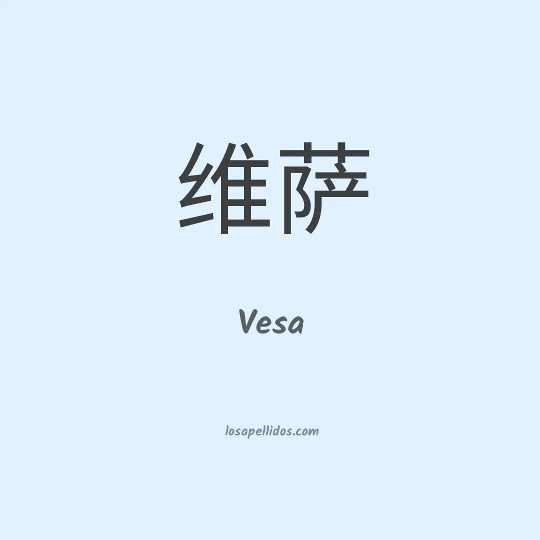 Vesa en chino