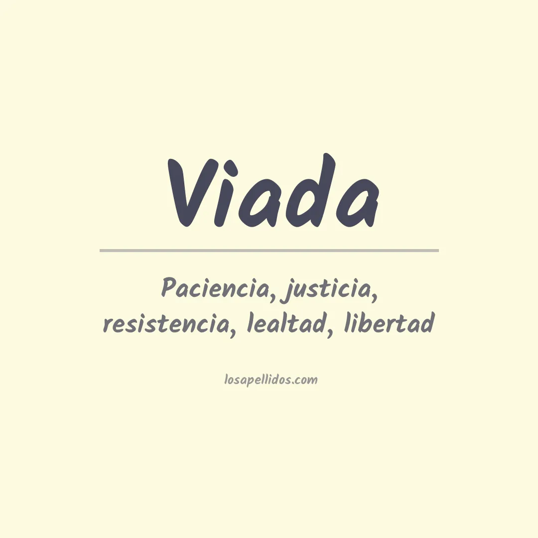 Significado del Apellido Viada