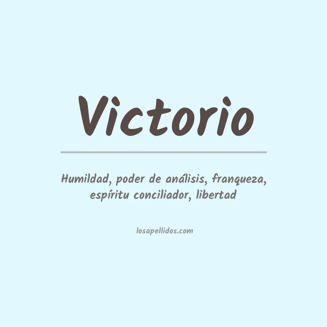 Significado del Apellido Victorio