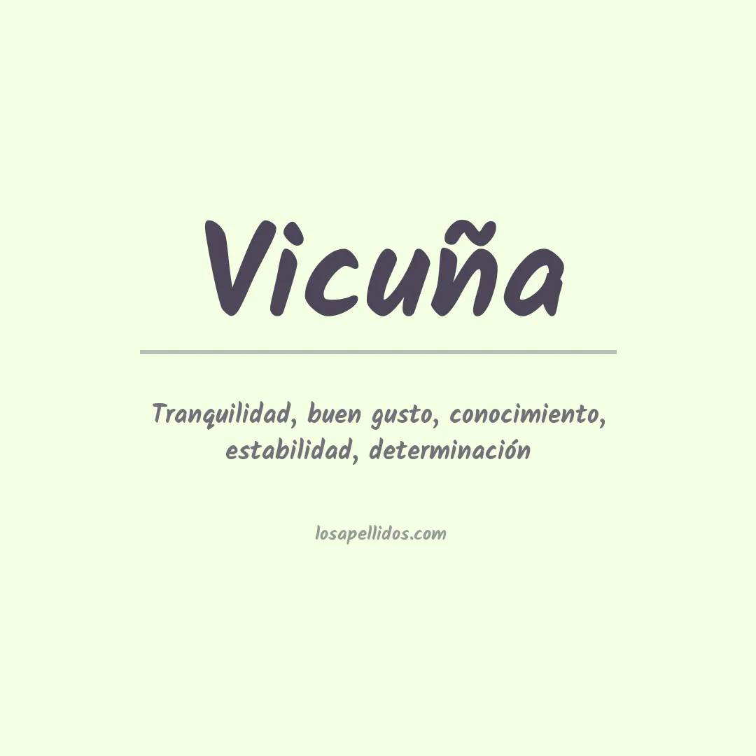Significado del Apellido Vicuña