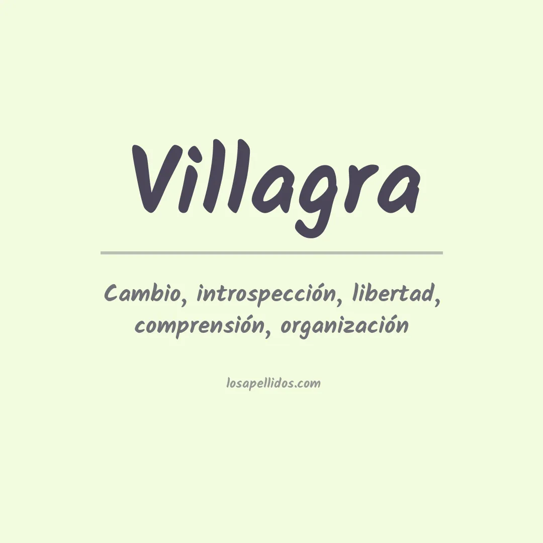 Significado del Apellido Villagra
