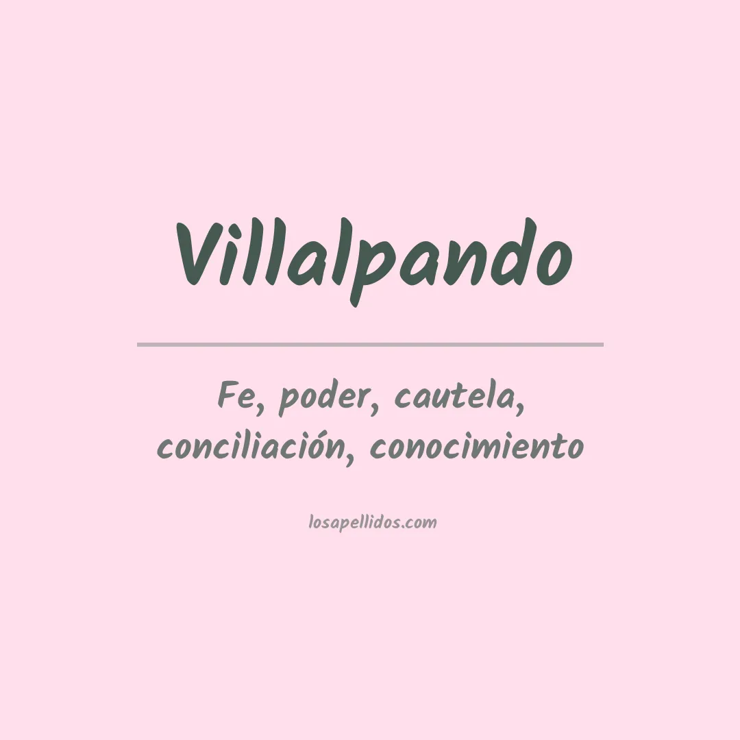 Significado del Apellido Villalpando