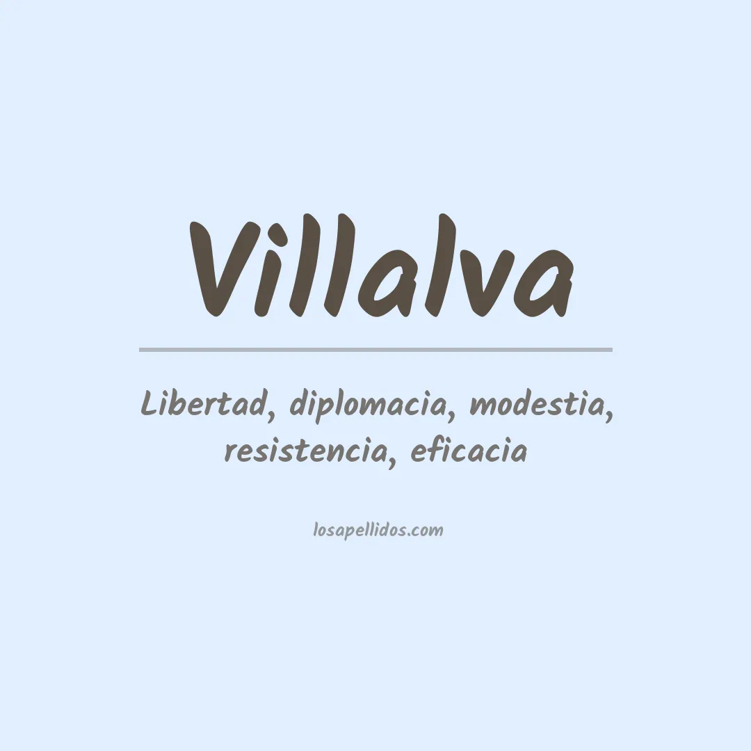 Significado del Apellido Villalva
