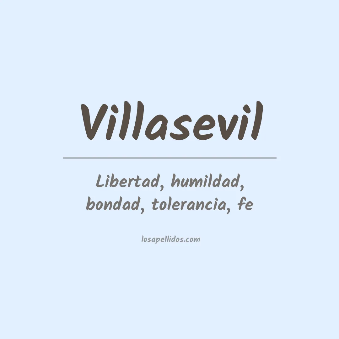 Significado del Apellido Villasevil