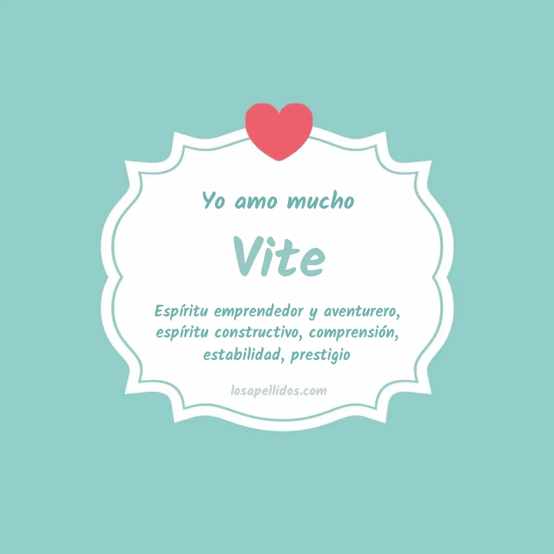 Yo amo mucho Vite
