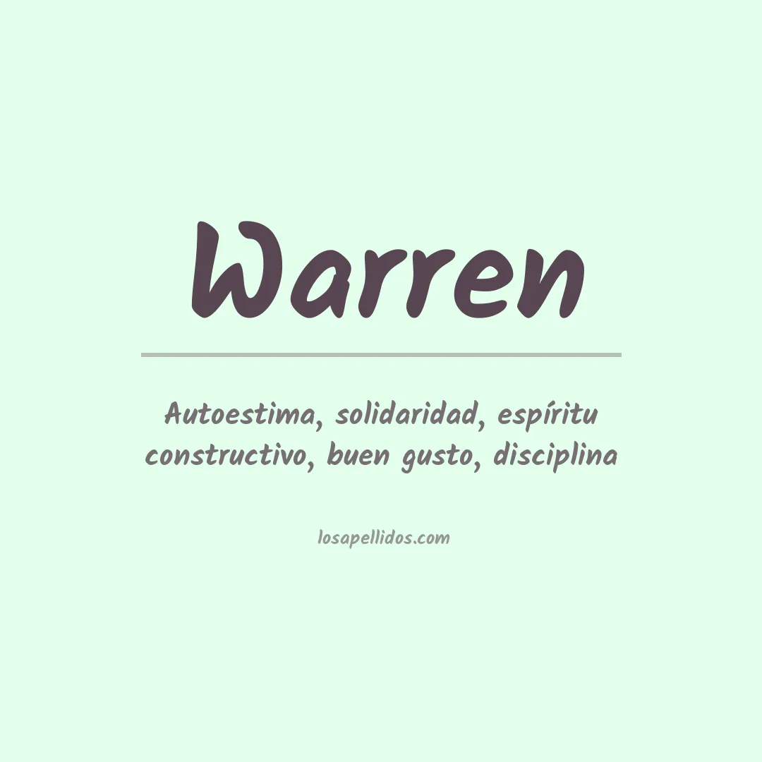 Significado del Apellido Warren