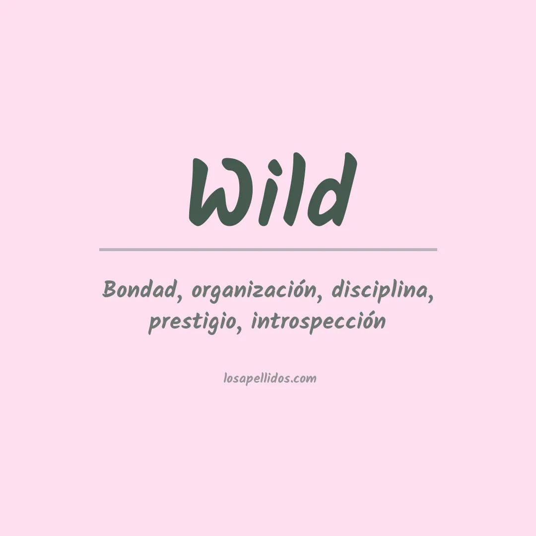 Significado del Apellido Wild