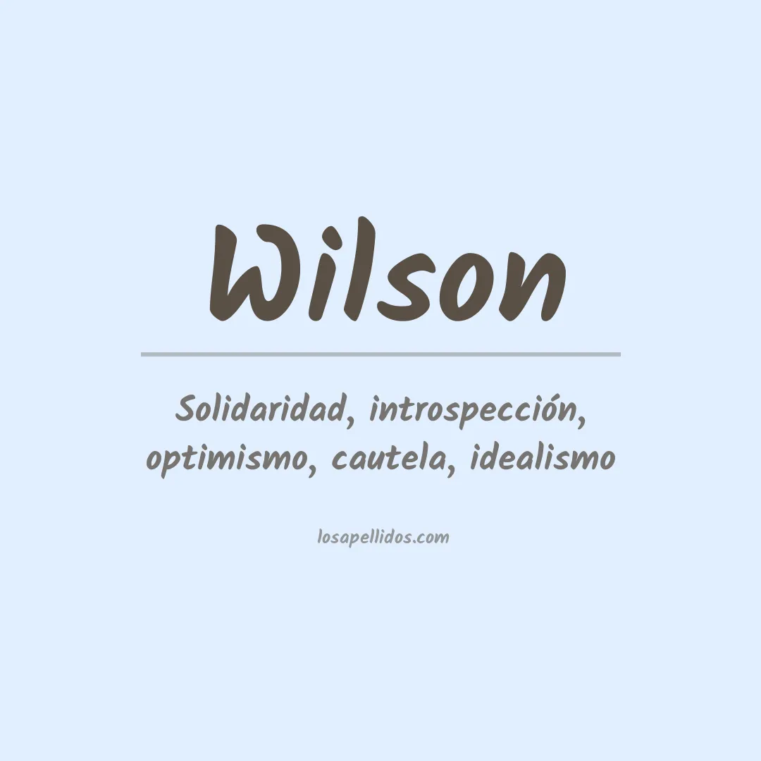 Significado del Apellido Wilson