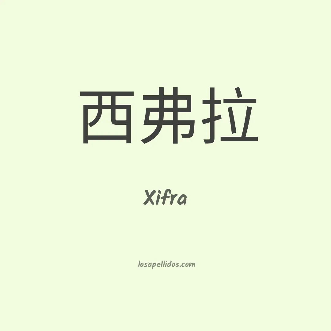 Xifra en chino