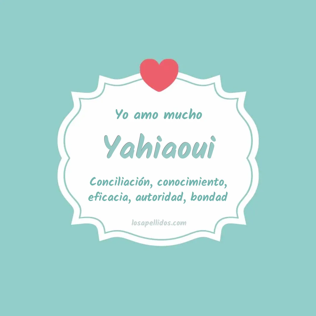 Yo amo mucho Yahiaoui