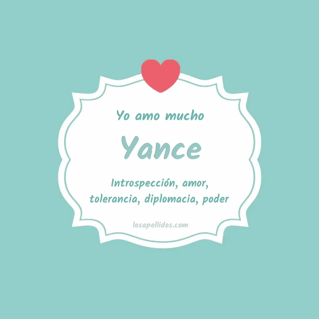 Yo amo mucho Yance