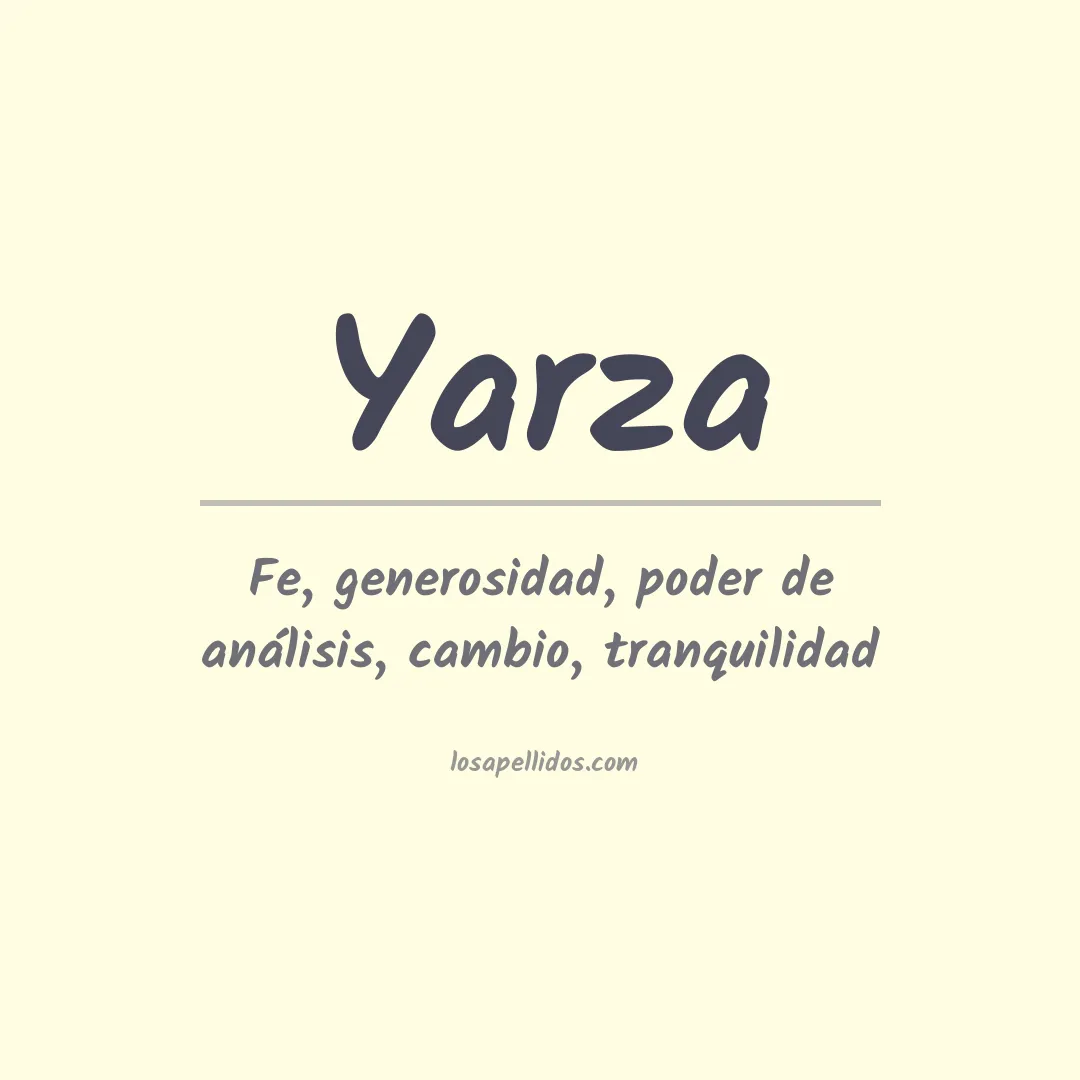 Significado del Apellido Yarza