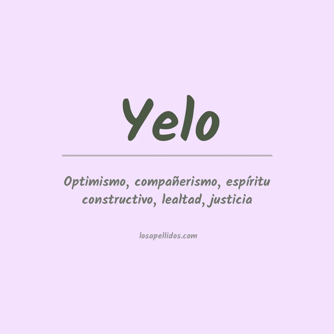 Significado del Apellido Yelo