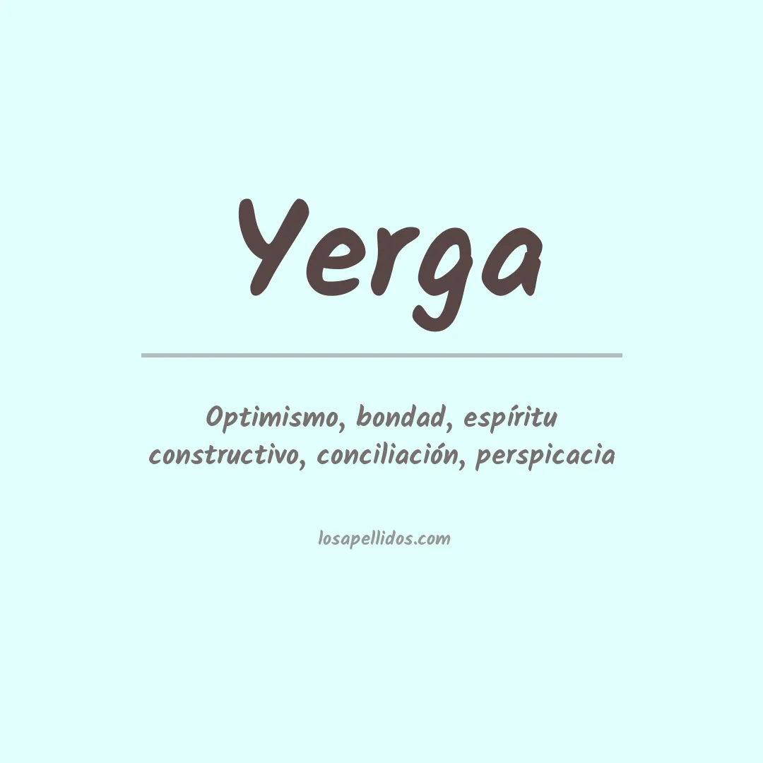 Significado del Apellido Yerga