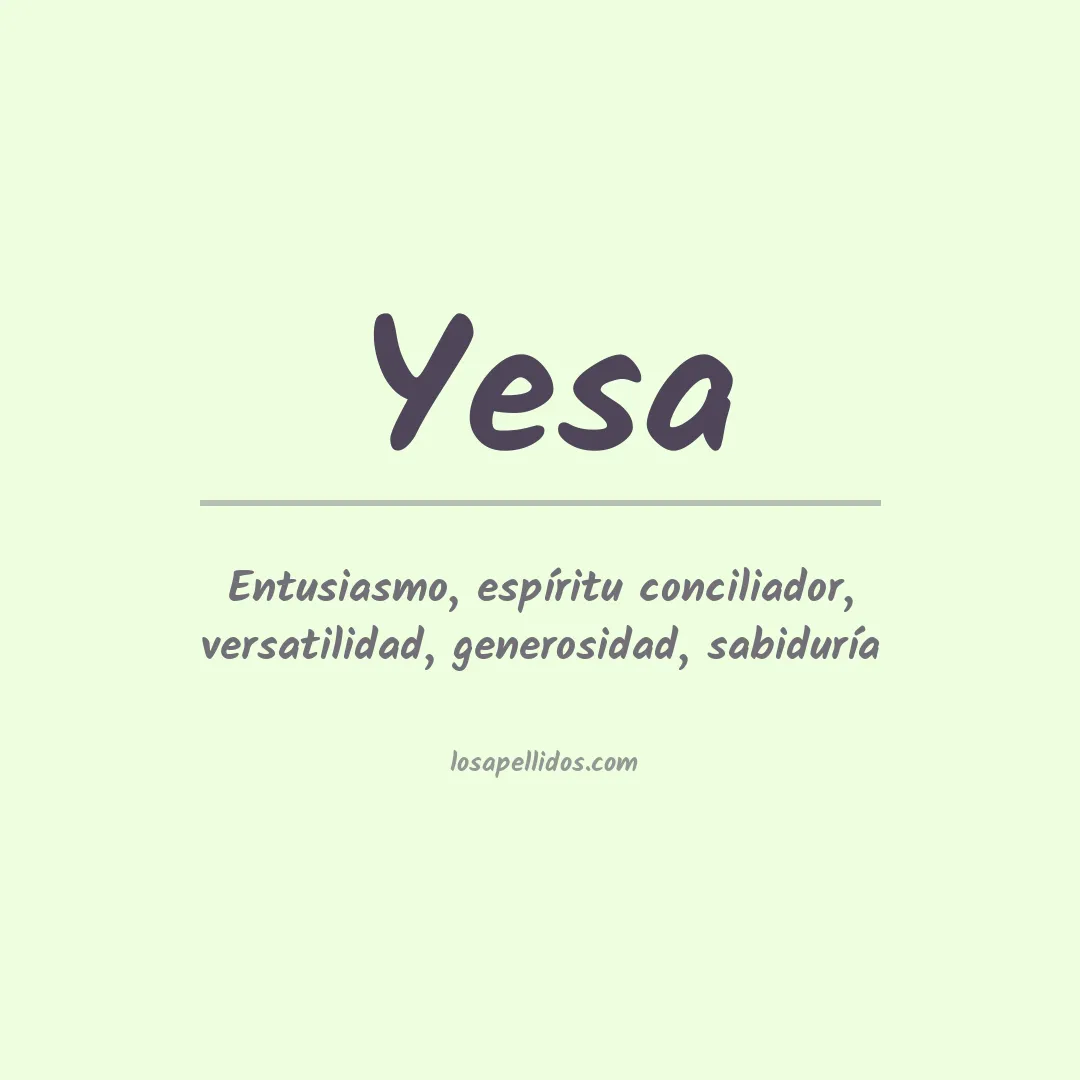 Significado del Apellido Yesa
