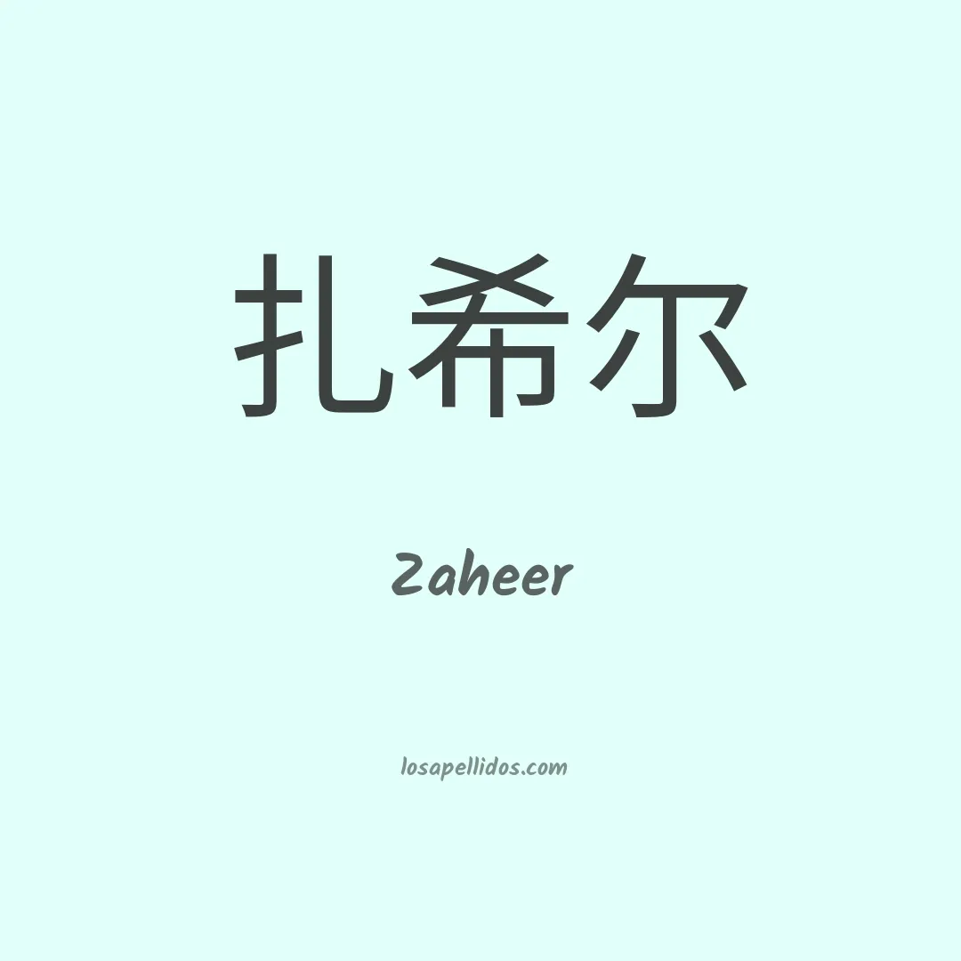 Zaheer en chino
