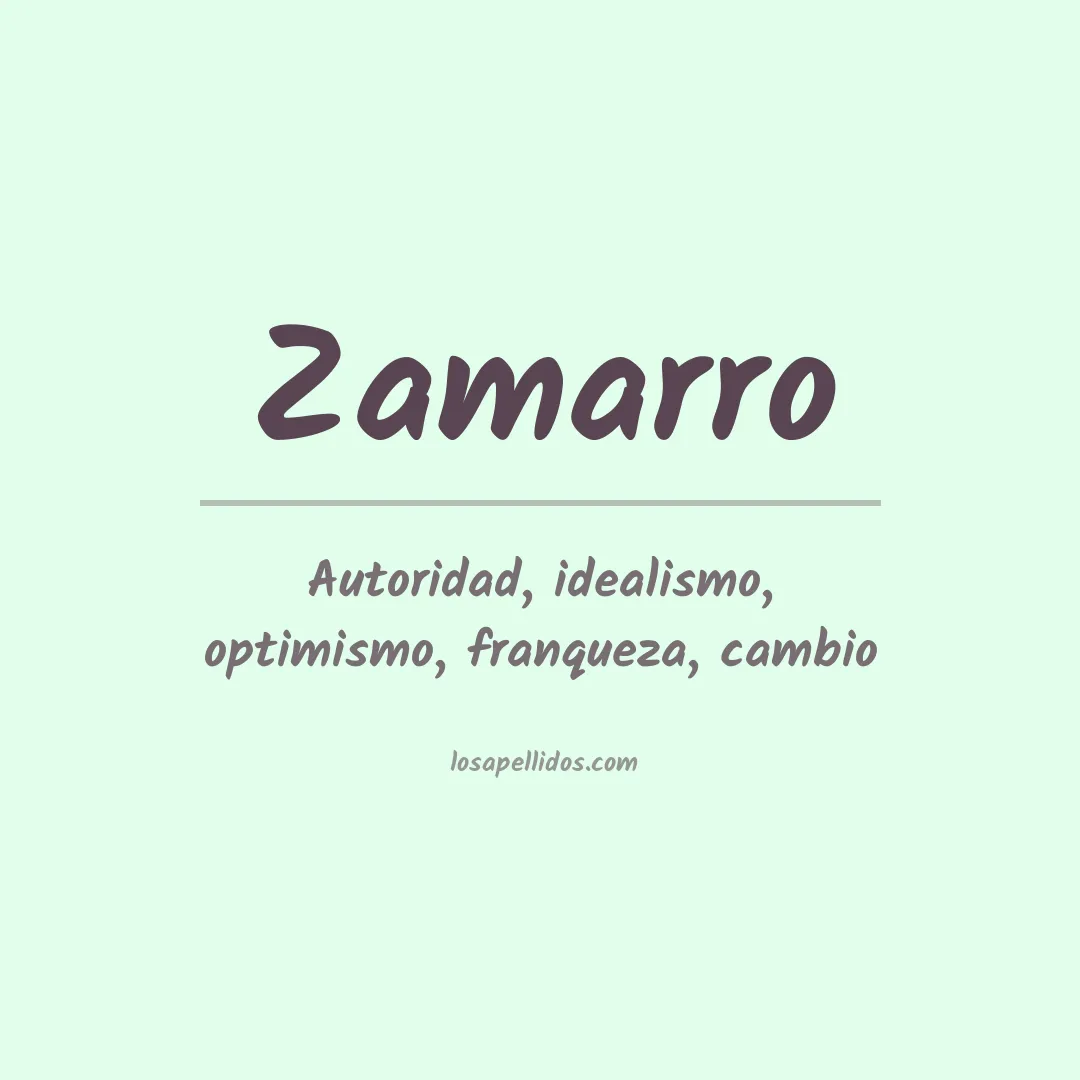 Significado del Apellido Zamarro