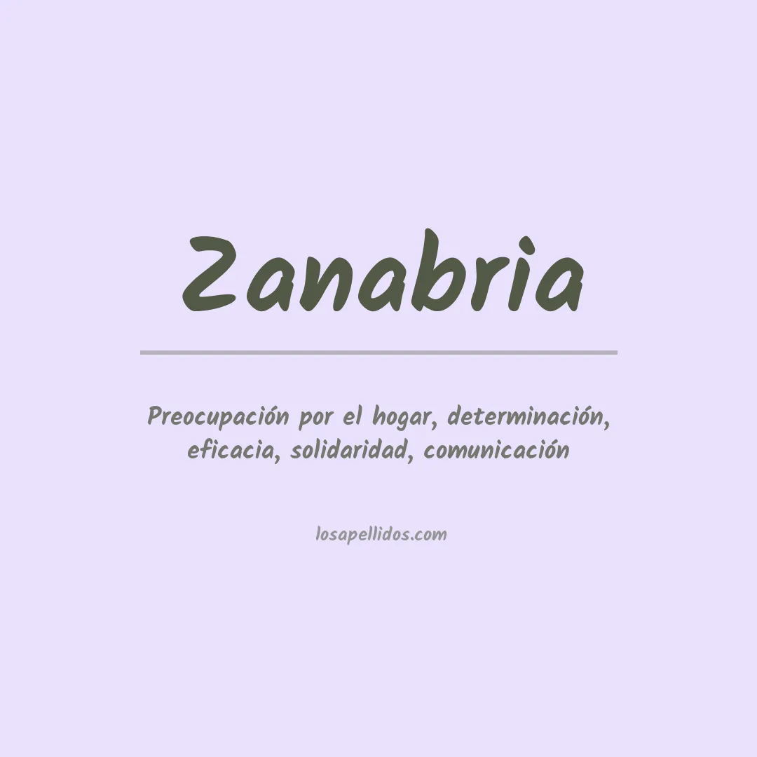 Significado del Apellido Zanabria