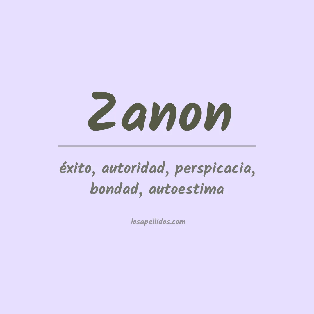 Significado del Apellido Zanon
