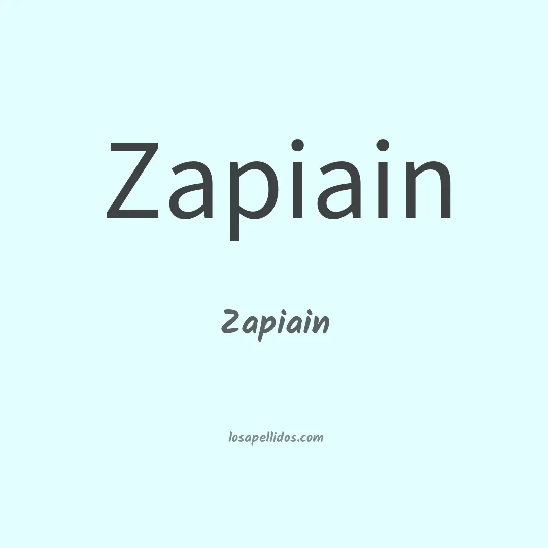 Zapiain en chino