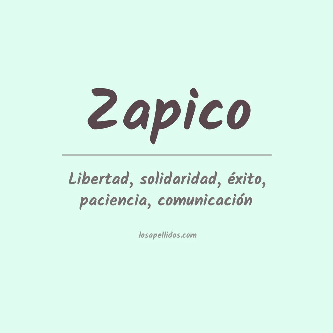 Significado del Apellido Zapico