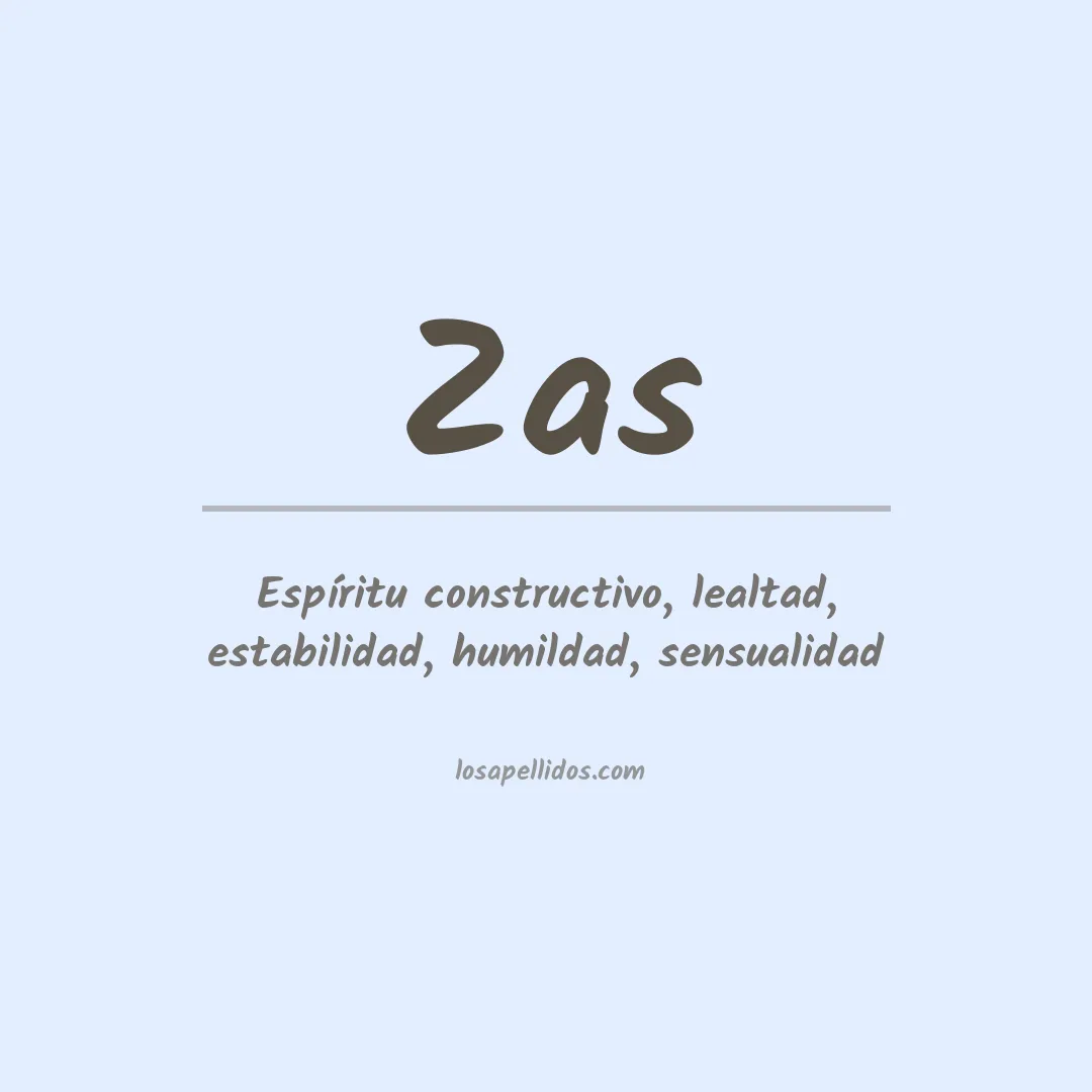 Significado del Apellido Zas