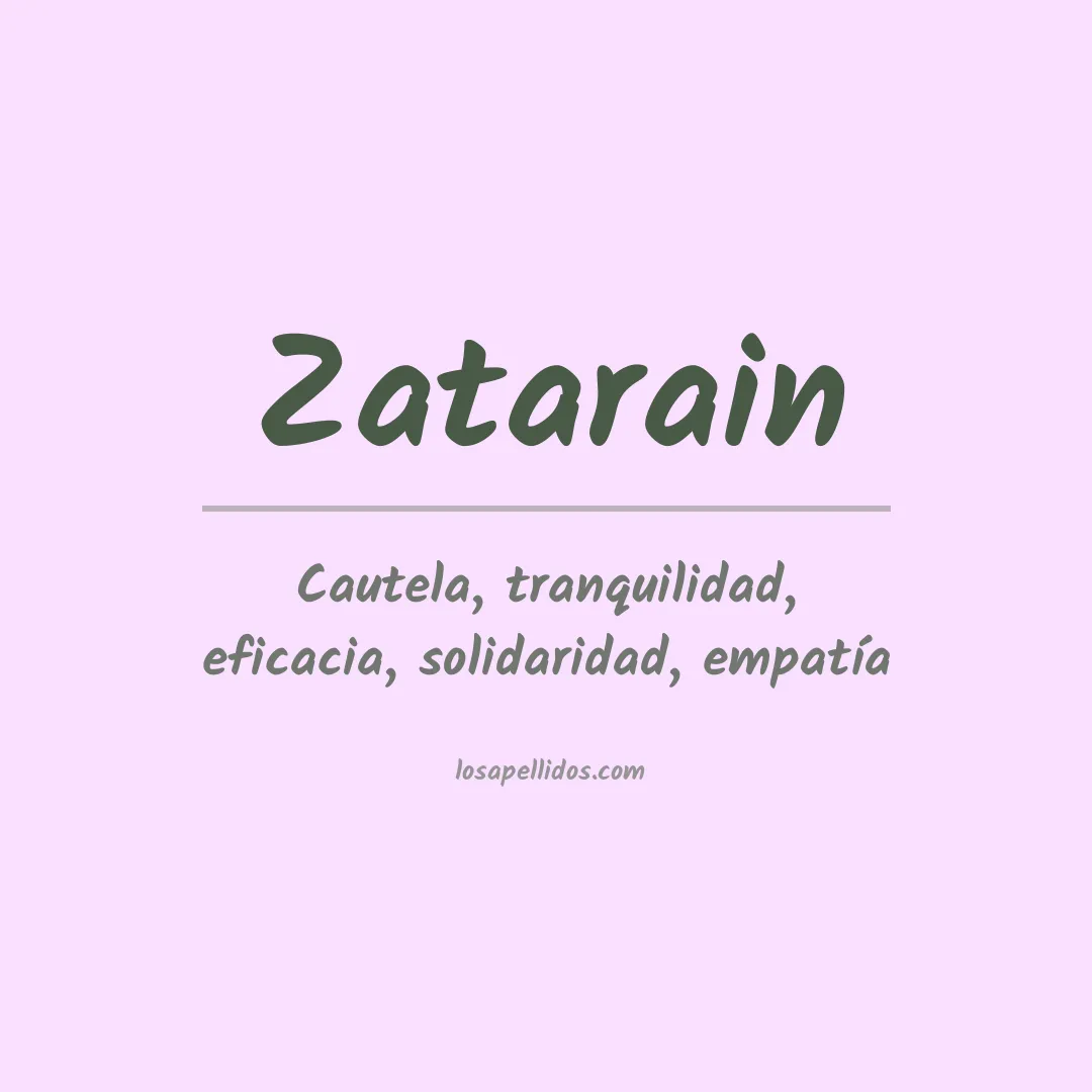 Significado del Apellido Zatarain