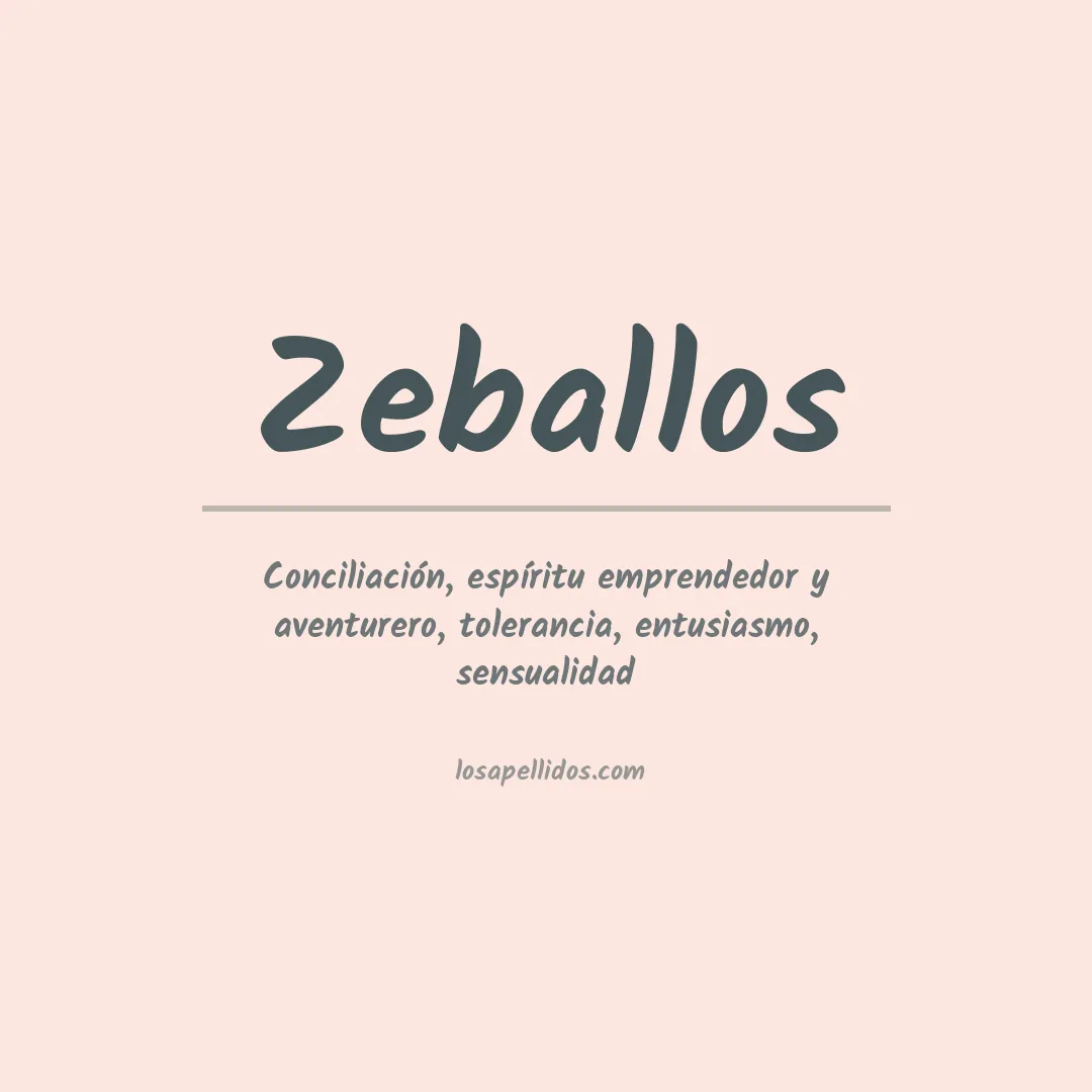 Significado del Apellido Zeballos