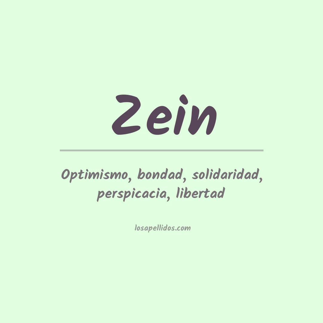 Significado del Apellido Zein