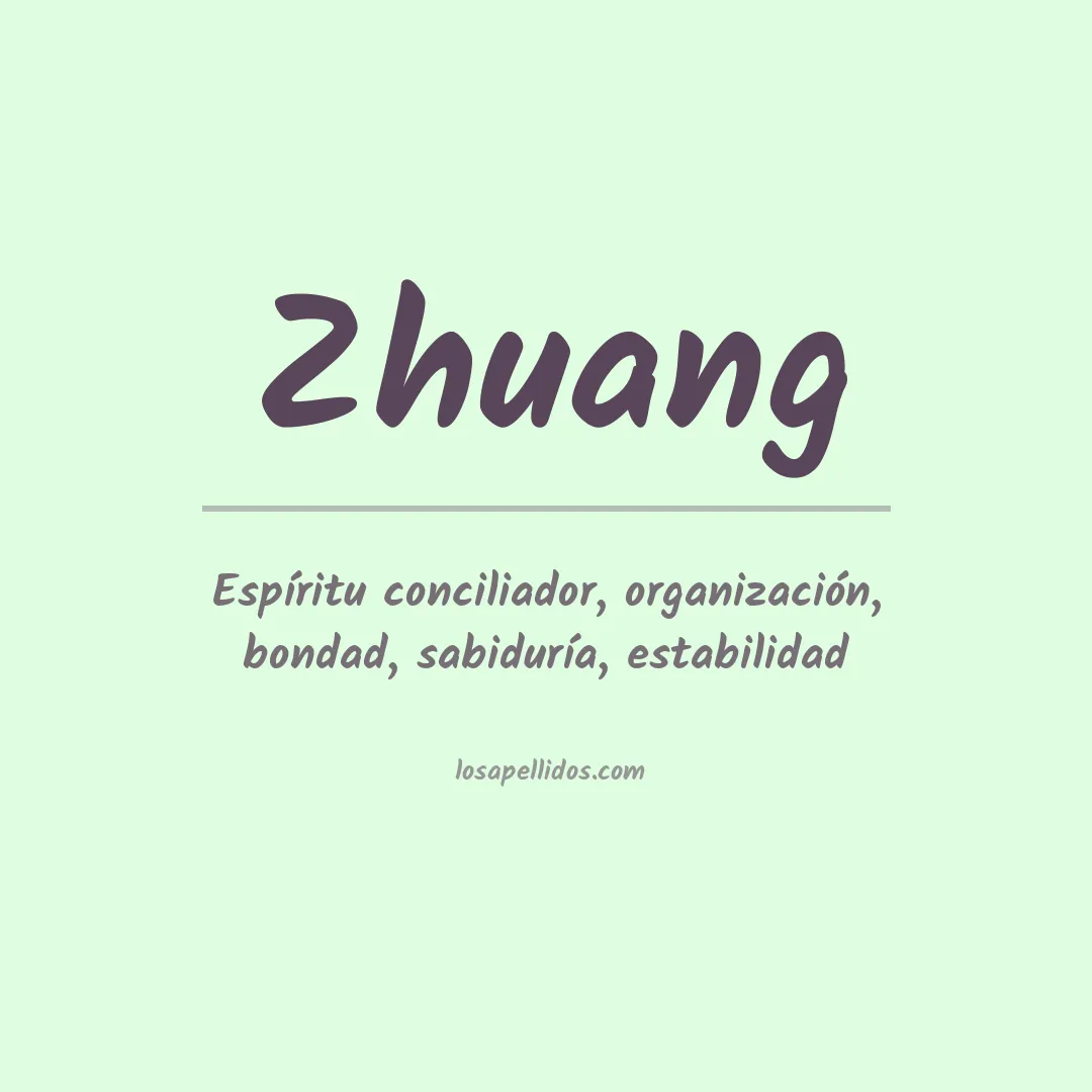 Apellido Zhuang