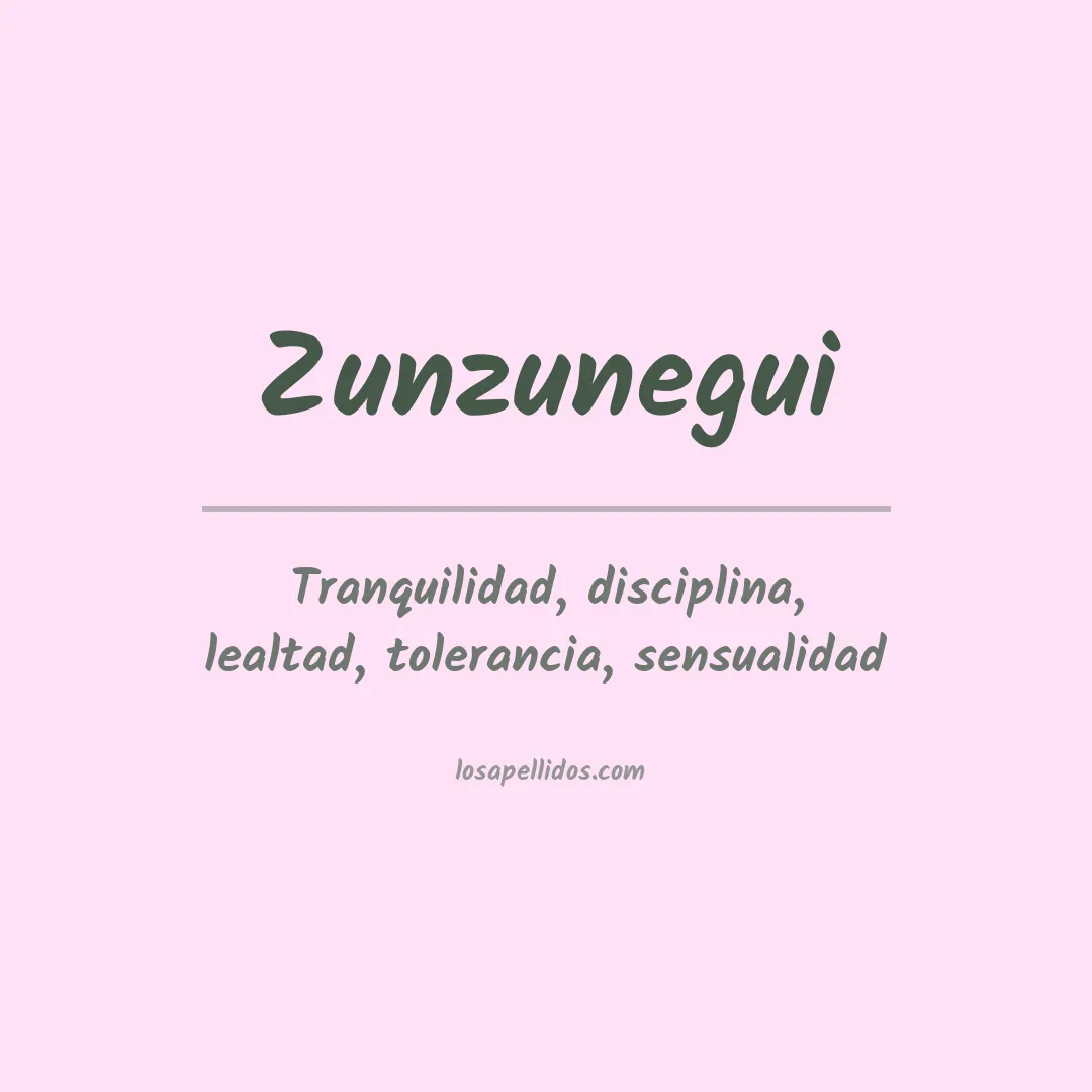 Significado del Apellido Zunzunegui